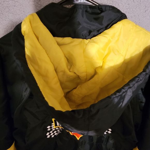 VTG Rusty Wallace #2 Men's Miller Genuine Draft Yellow Zip Racing Jacket Size XL - Picture 12 of 14